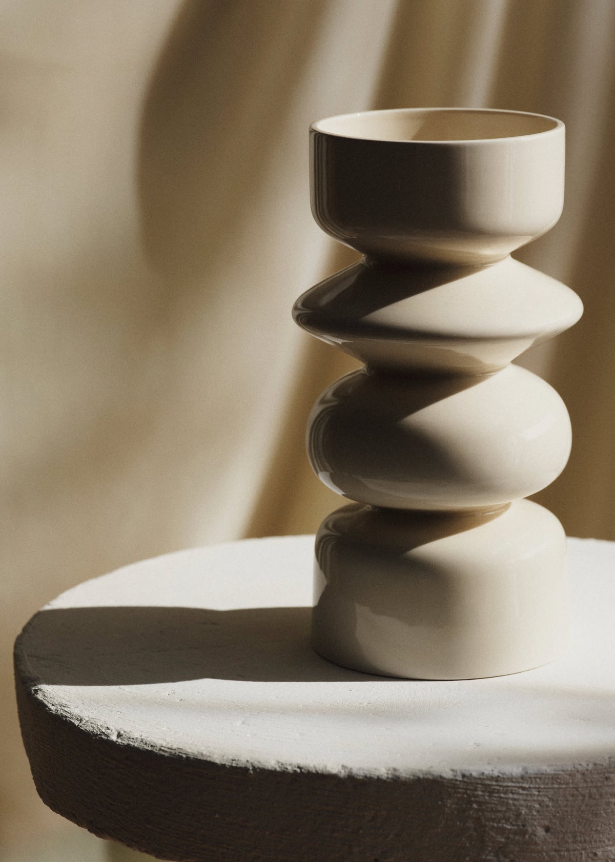 Vase Romie Objetti - Grand modèle - Ecru