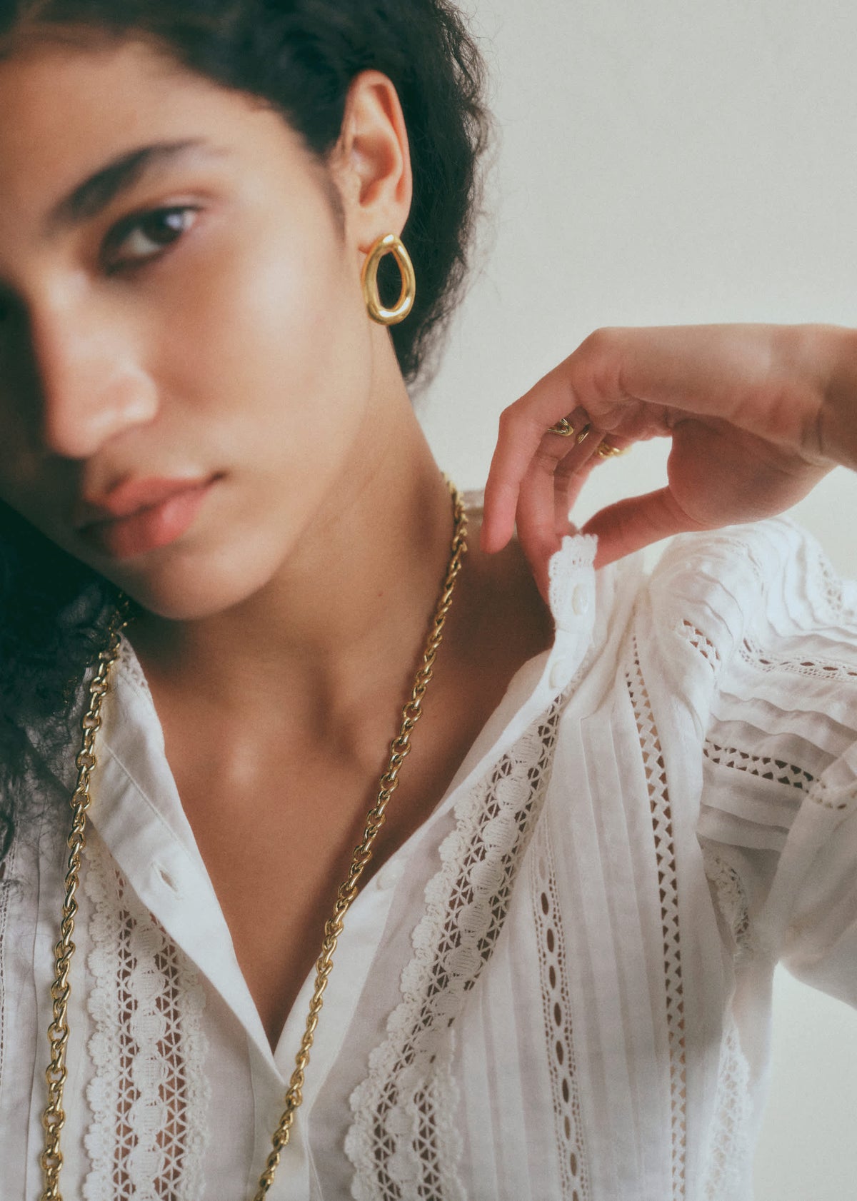 Chemise Marilou - Broderie Unie Ecru