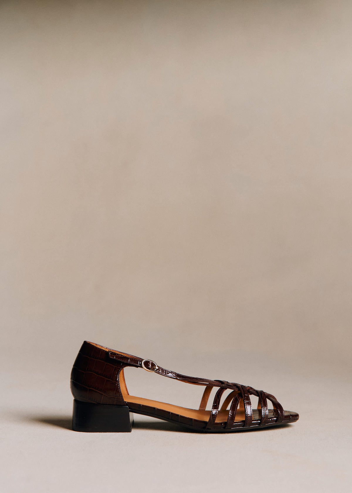 Sandales low Juliette - Brun Croco