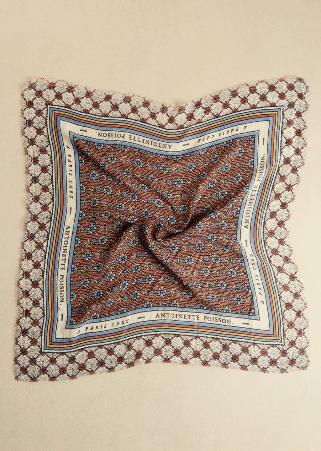 Foulard Maryse - Sézane x Antoinette Poisson - Imprimé Coeur Garance