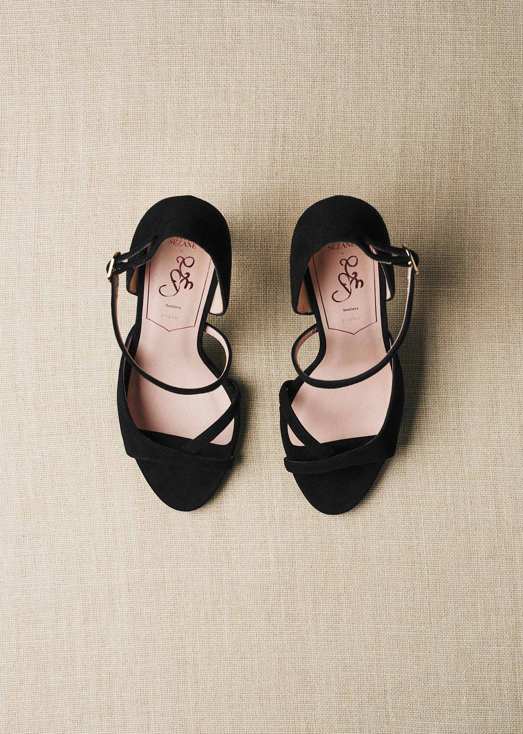 Sandales Brigitte - CFM Souliers x Editions Sézane - Velours Noir