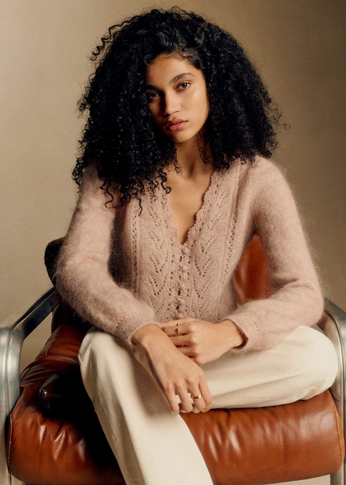 Gilet Angelo - Beige Chiné Clair