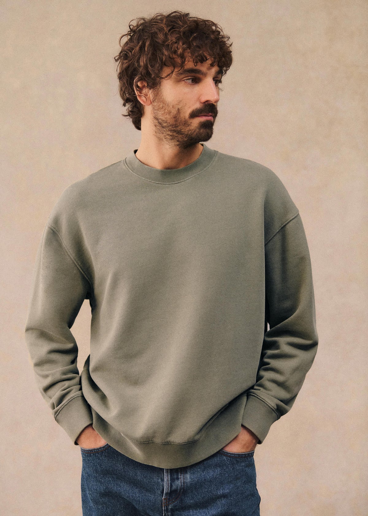 Sweatshirt Boxy - Vert Délavé