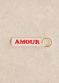 Porte-clé Brodé - Rouge " Amour "