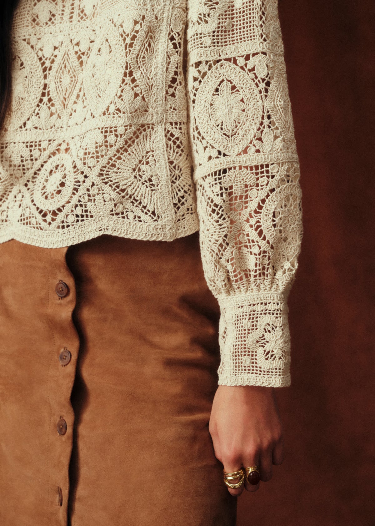 Blouse Jorden - Sézane x Baziszt - Ecru