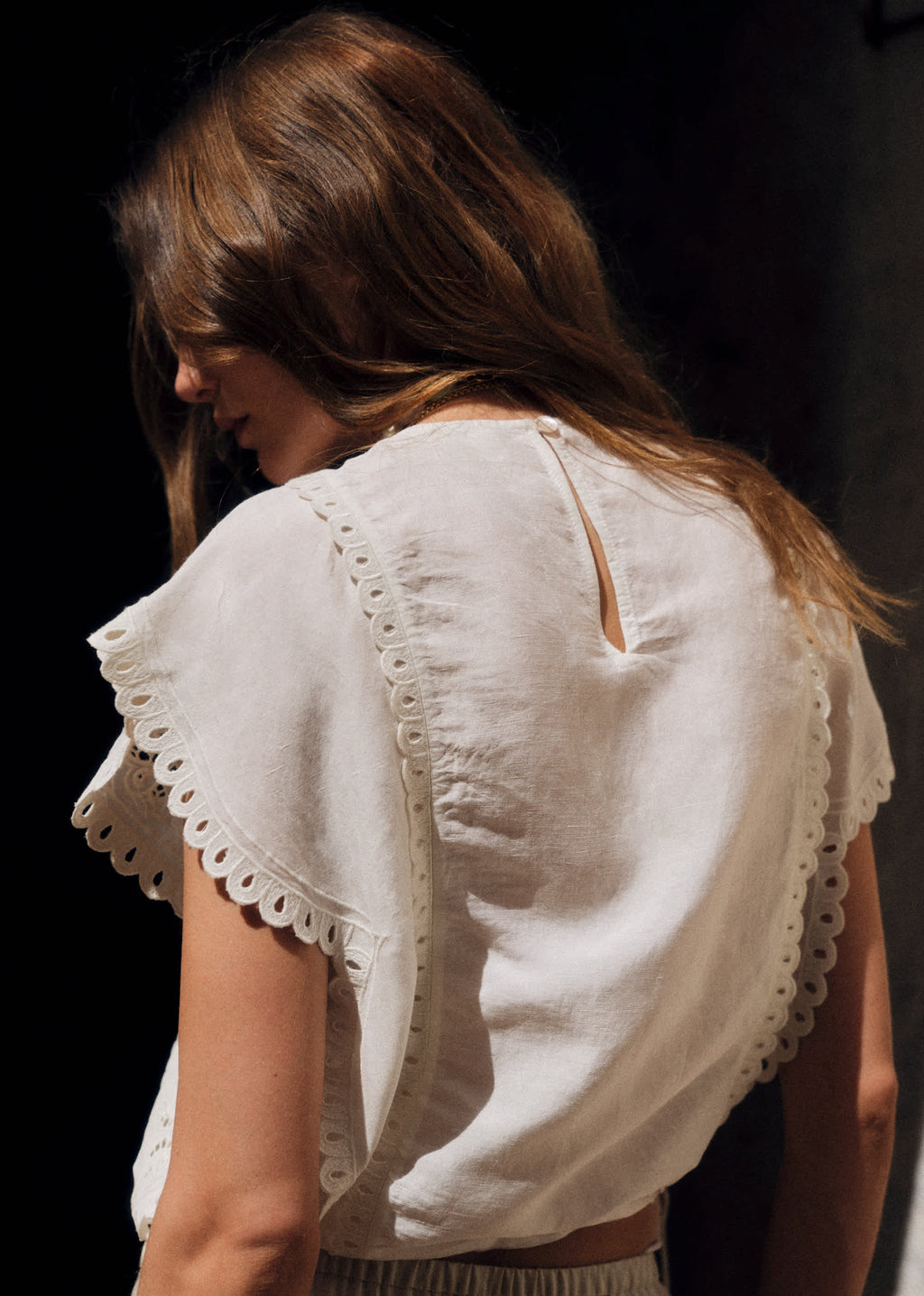 Blouse Tamy - Broderie Unie Ecru