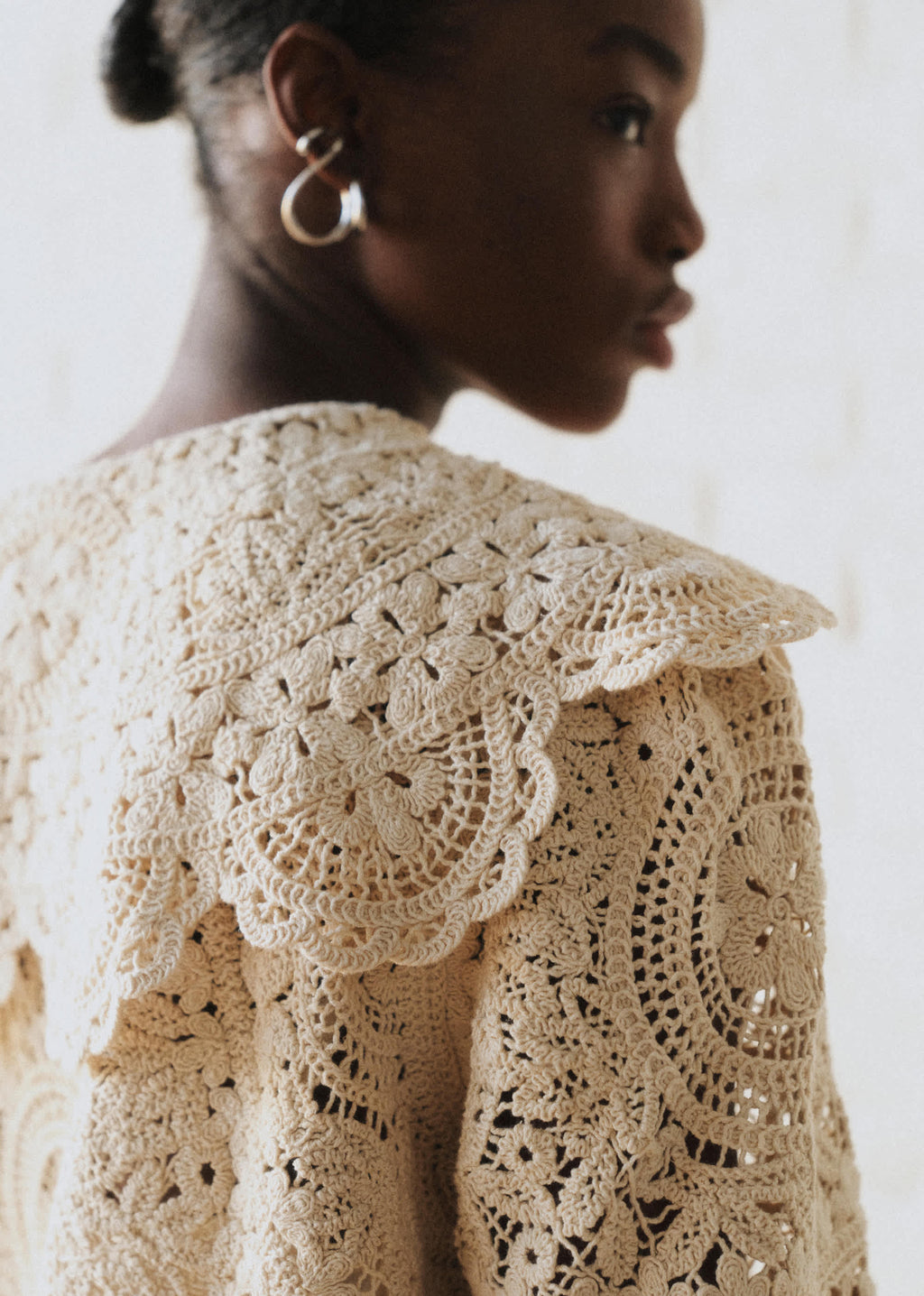 Robe Valya - Sézane x SEA NY - Guipure Unie Crème
