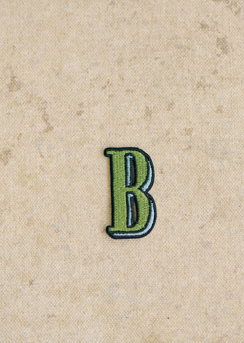 Ecusson vert / bleu - Lettre B - Vert