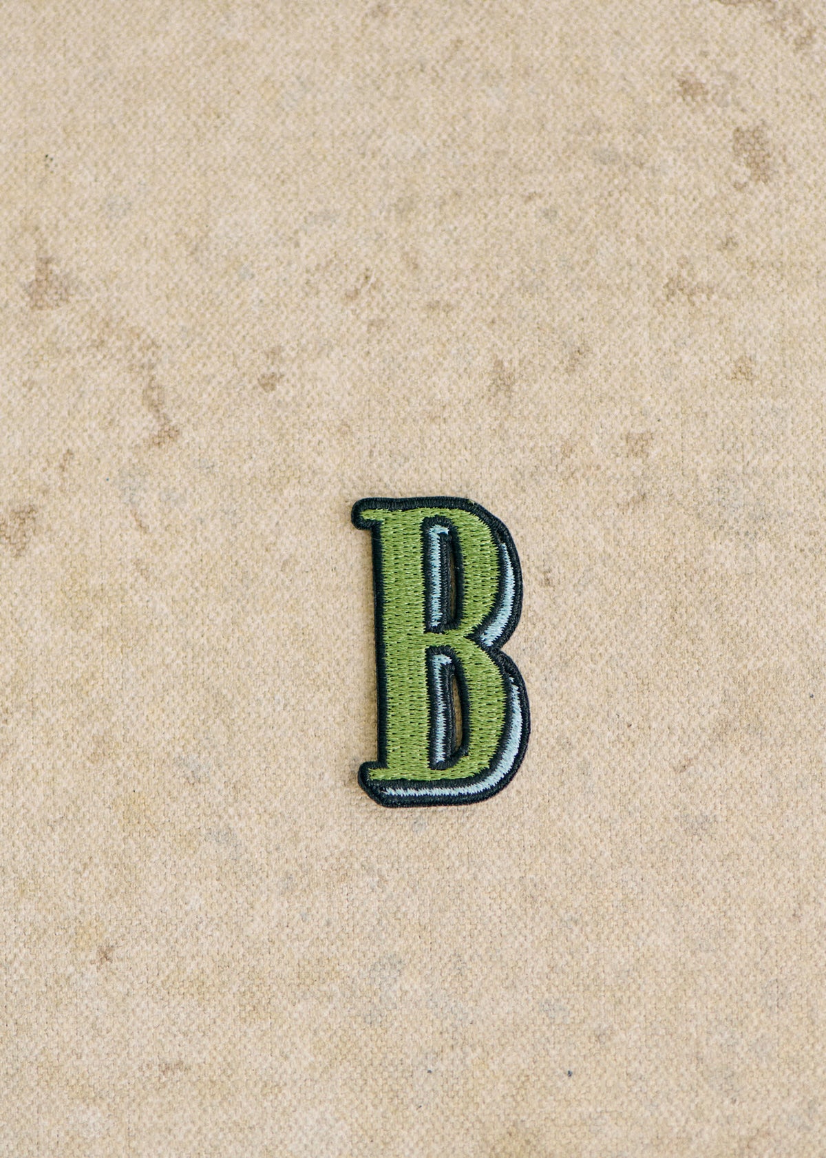Ecusson vert / bleu - Lettre B - Vert
