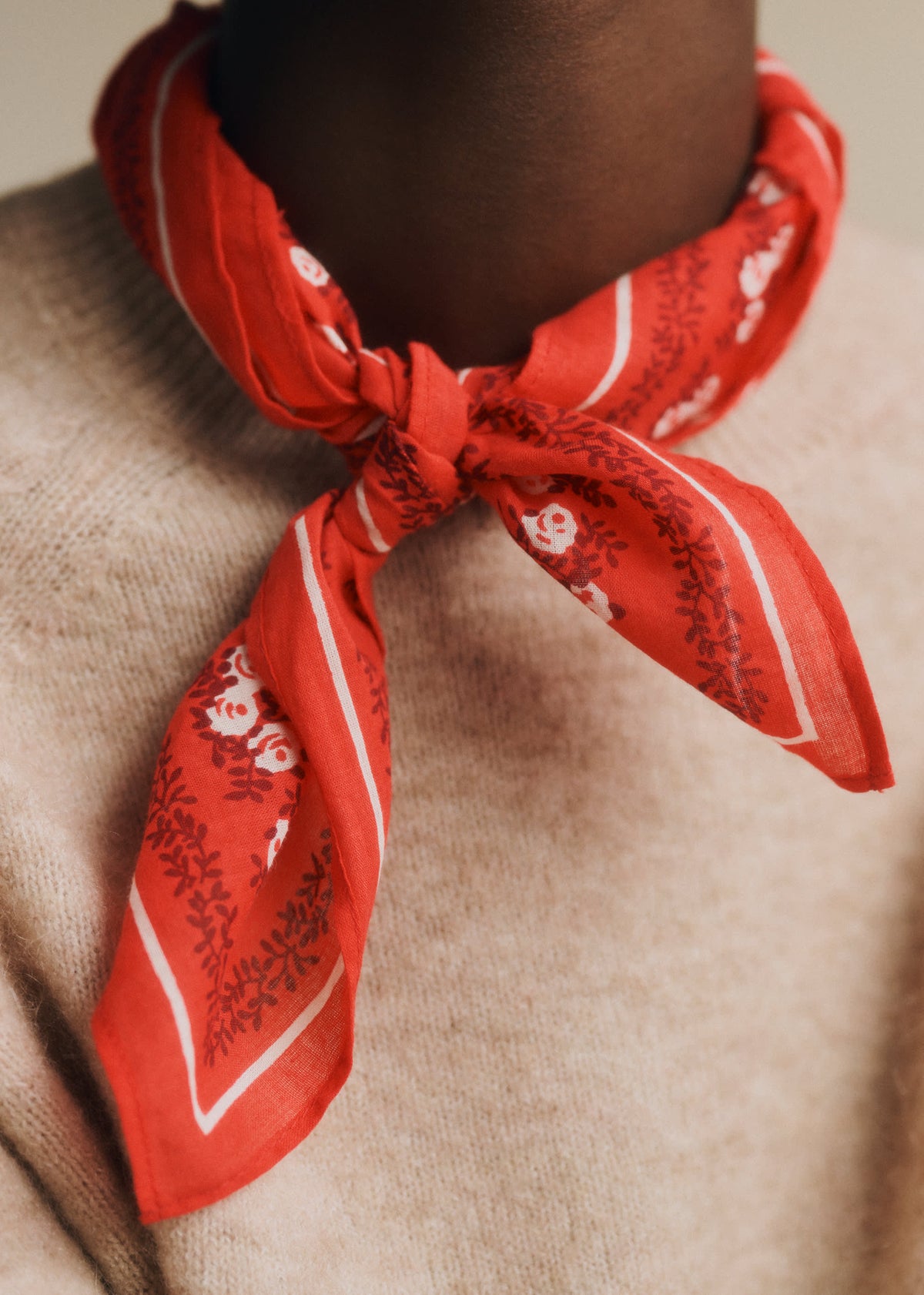 Foulard Gaston - Carreaux Flores