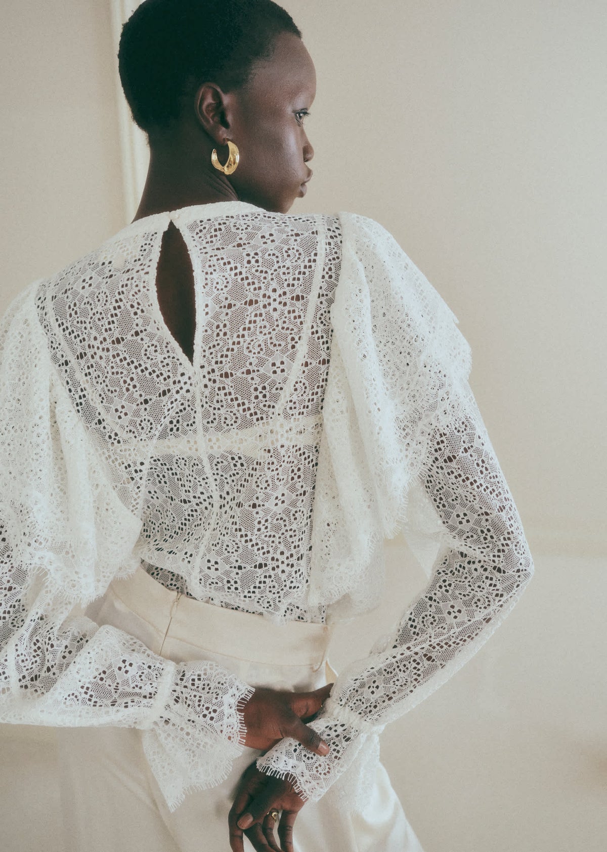 Blouse Mariam - Dentelle Fine Écru