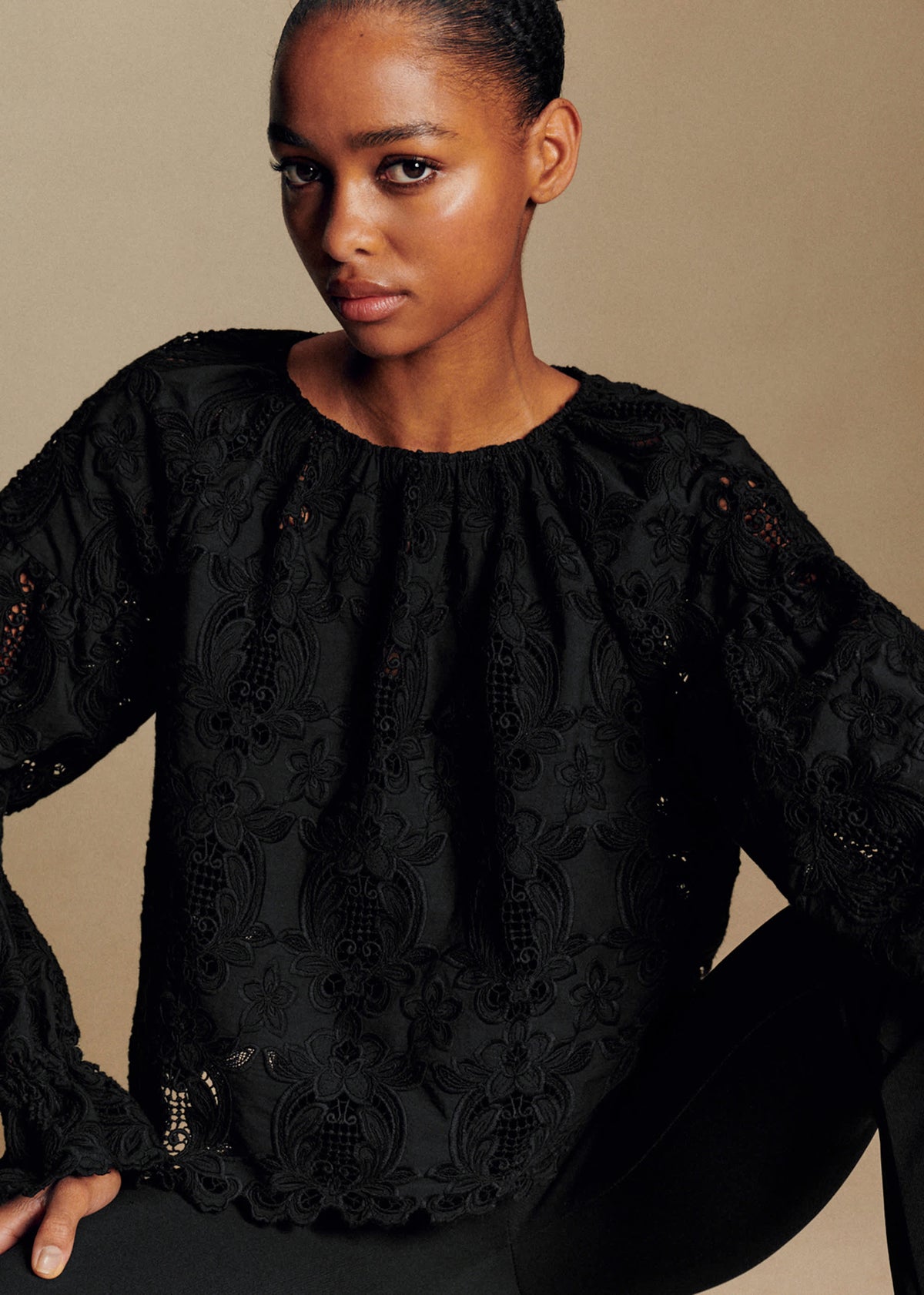 Blouse Aly - Dentelle Noire
