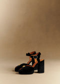 Sandales High Marjolaine - Noir Velours