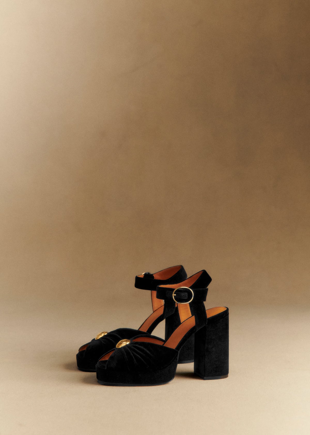 Sandales High Marjolaine - Noir Velours