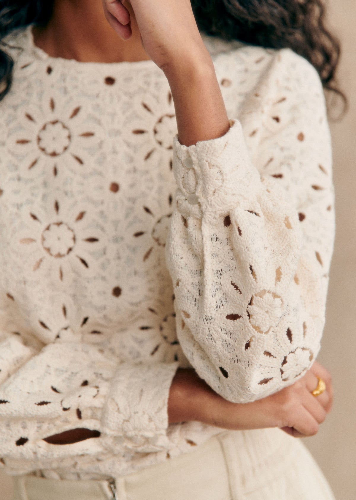 Blouse Jesse - Guipure Soleil Écru