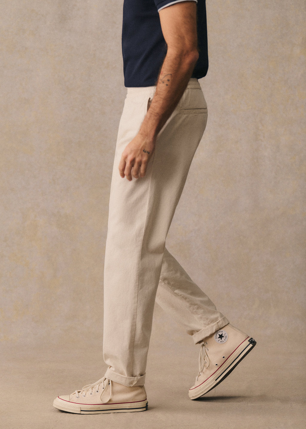 Pantalon Danny Coton Lin - Naturel