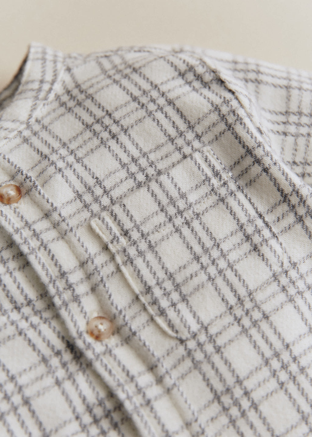 Chemise Benny - Carreaux Gris Doux