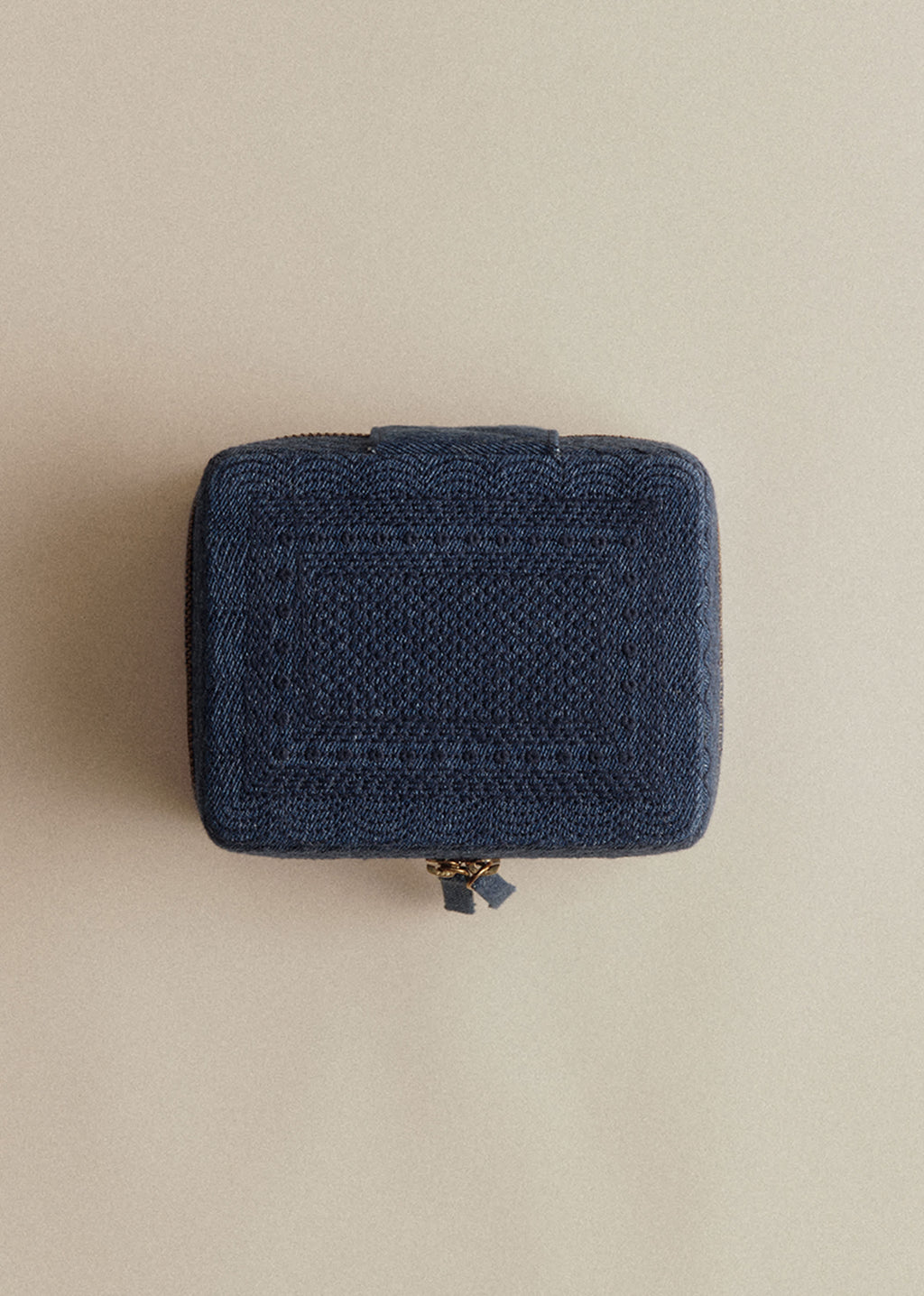 Grand écrin denim brodé - Sézane x SEA NY - Bleu Denim Brodé