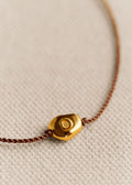 Bracelet Cléo - Chocolat- Lettre O