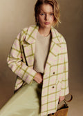 Manteau Ander - Carreaux Rose et Vert