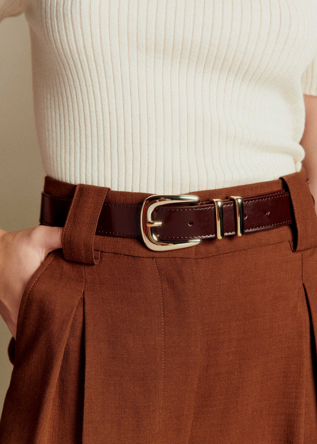 Ceinture Oria - Choco Lisse