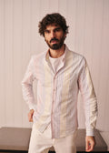 Chemise Charlie Oxford - Blanc Rayures Multicolores