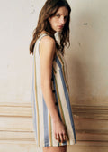 Robe Nicila - Rayures Bleu Ecru Jaune