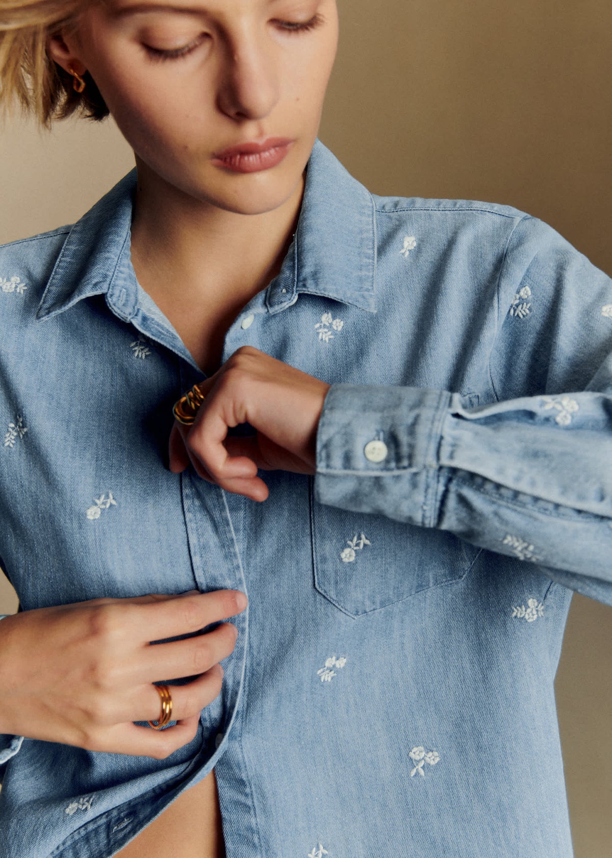 Chemise Tomboy - Denim Brodé