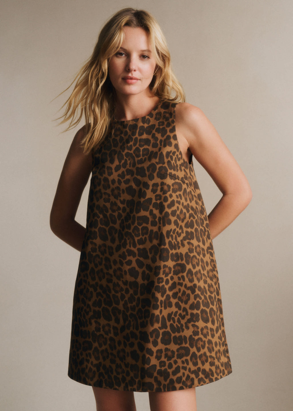Robe Nicia - Imprimé Winter Leopard Camel