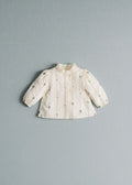 Chemise Chlo - Broderie Sauge / Camel Fond Ecru
