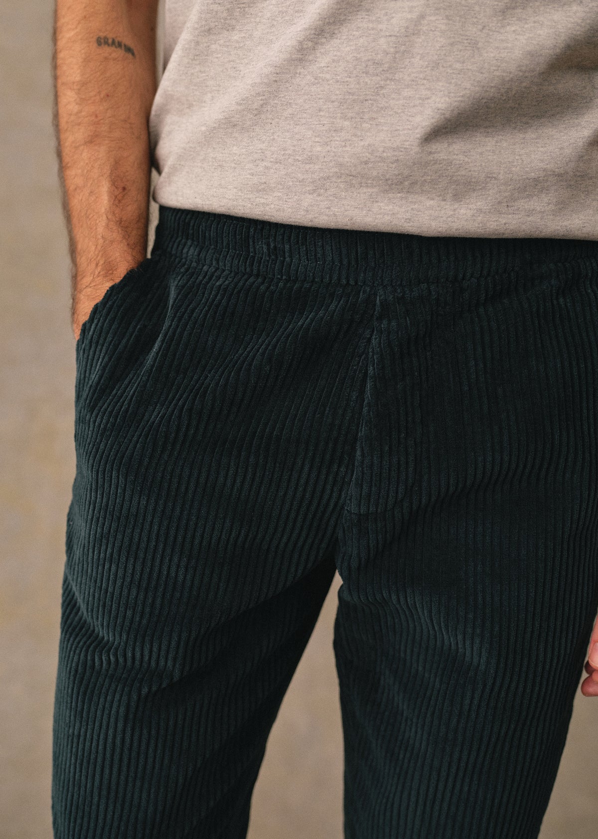 Pantalon Danny Velours - Vert Foncé