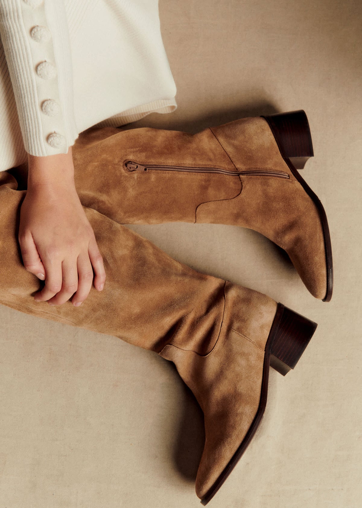 Cuissardes Low Molly - Taupe Clair