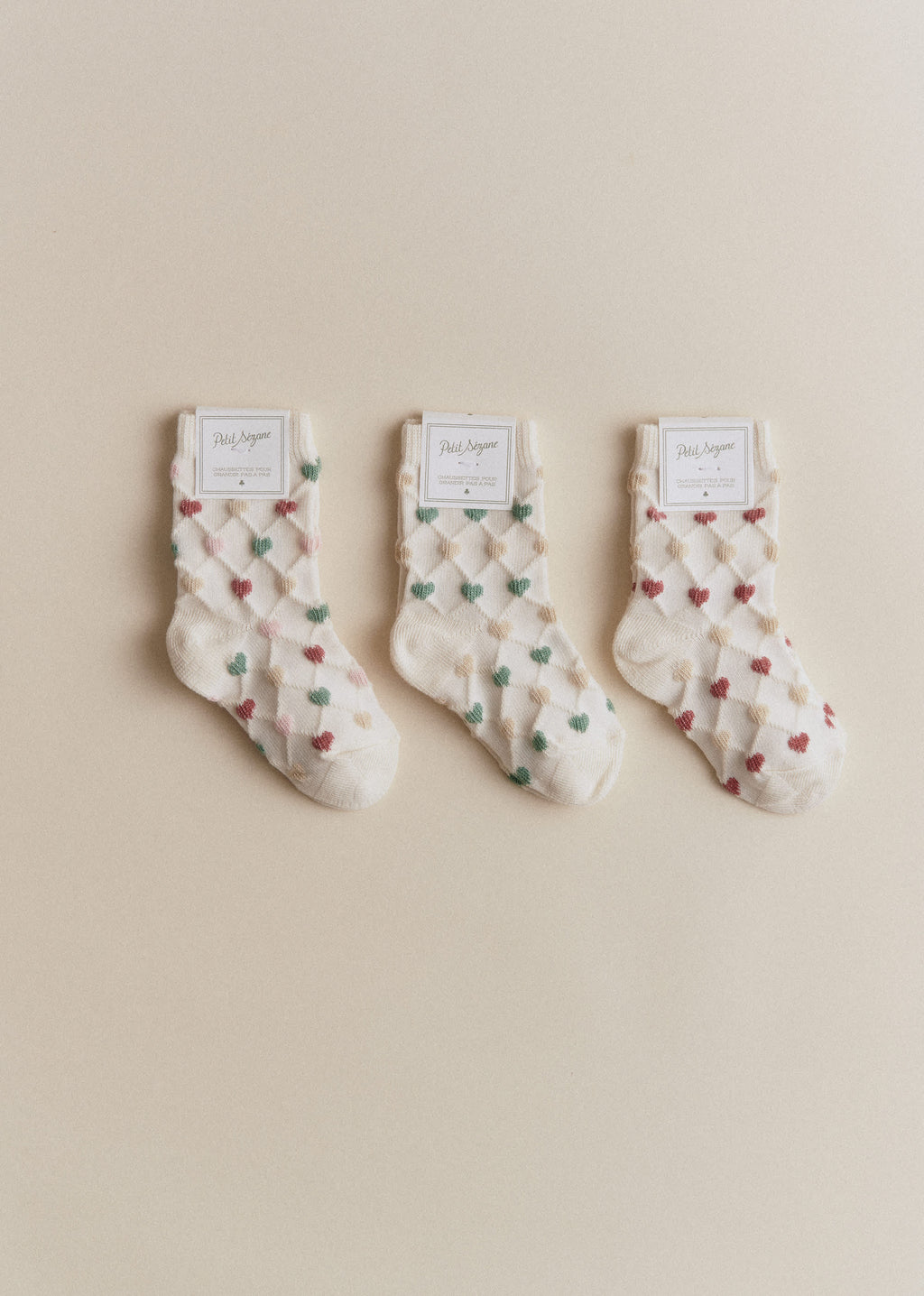 Coffret de 3 chaussettes Eva - Coeurs