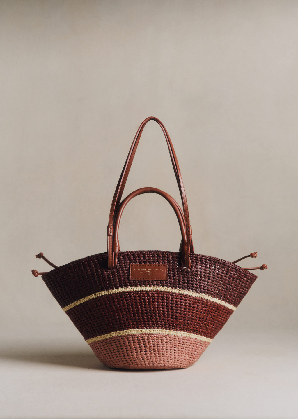 Panier Justine - Raphia Rose Multi