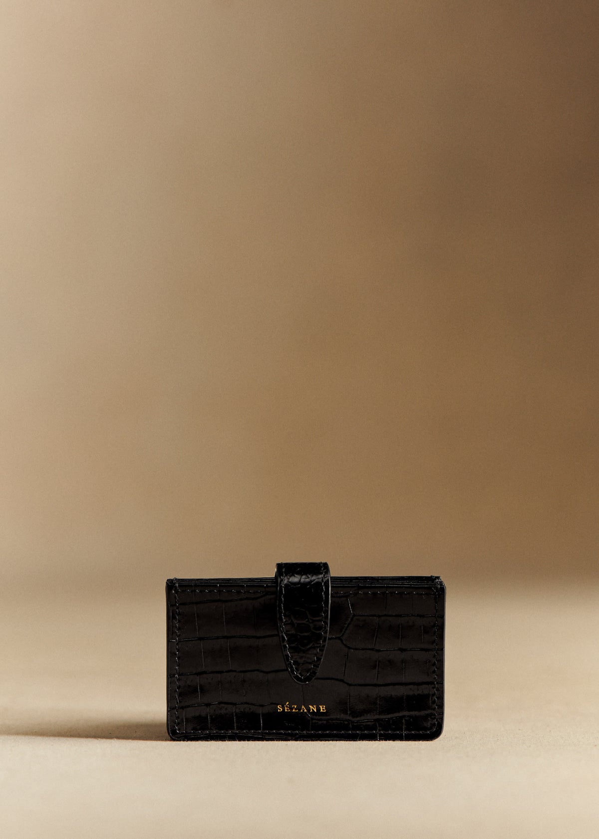 Porte-cartes Ginette - Noir Croco