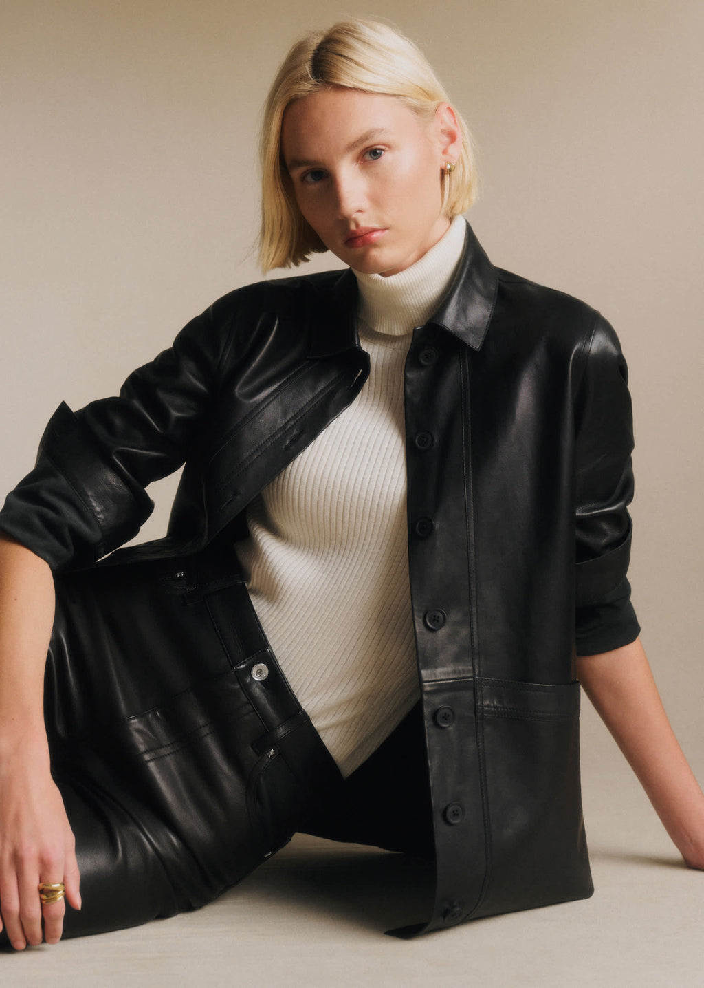 Veste Will - Cuir Noir