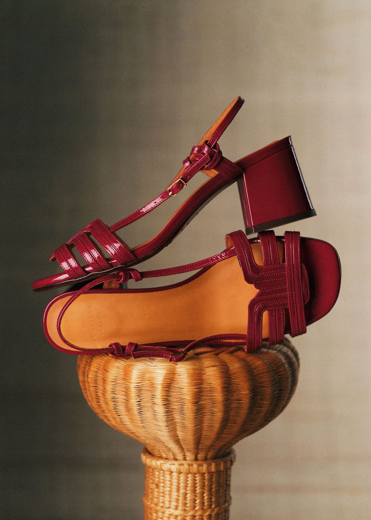 Sandales Josepha - Cerise Vernis