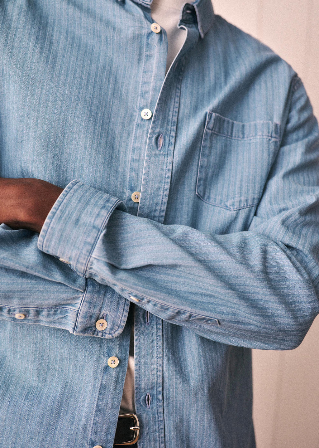 Chemise Charlie Denim - Rayures Délavées