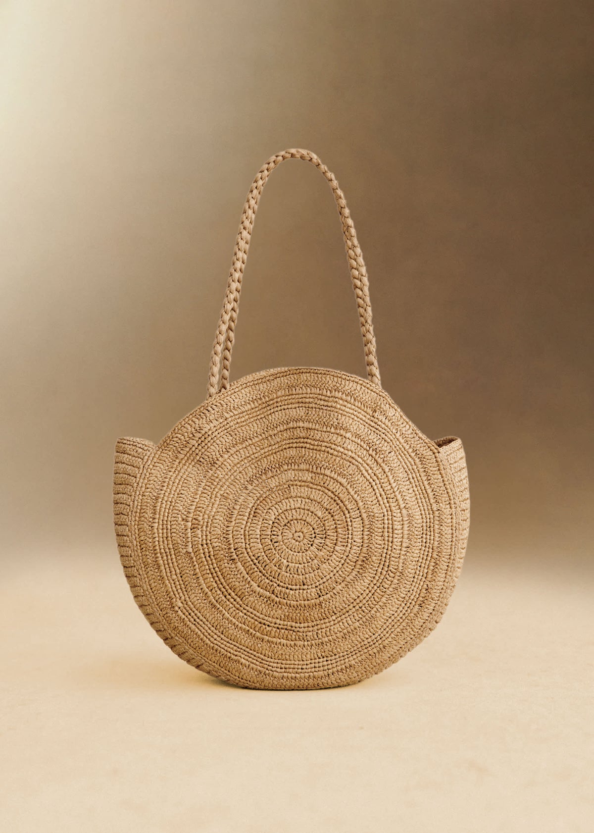 Panier June - Naturel Foncé Broderie Fleurs