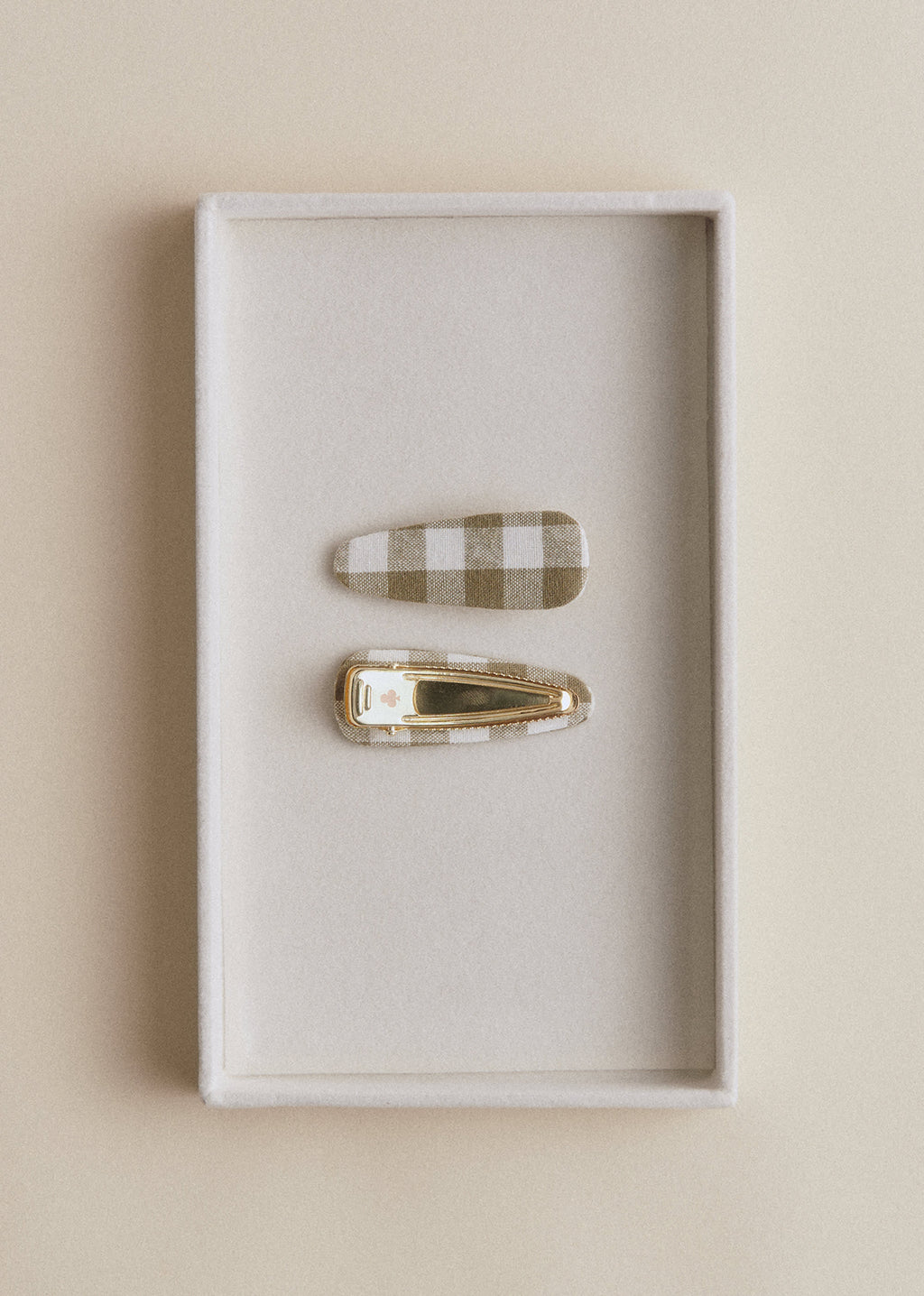 Lot de 2 barrettes - Vichy Vert