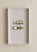 Lot de 2 barrettes - Vichy Vert