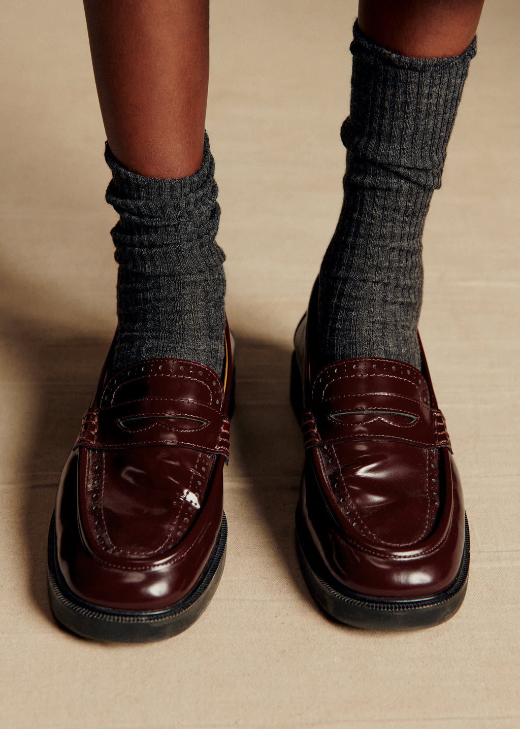 Mocassins Adam - Pourpre Glacé
