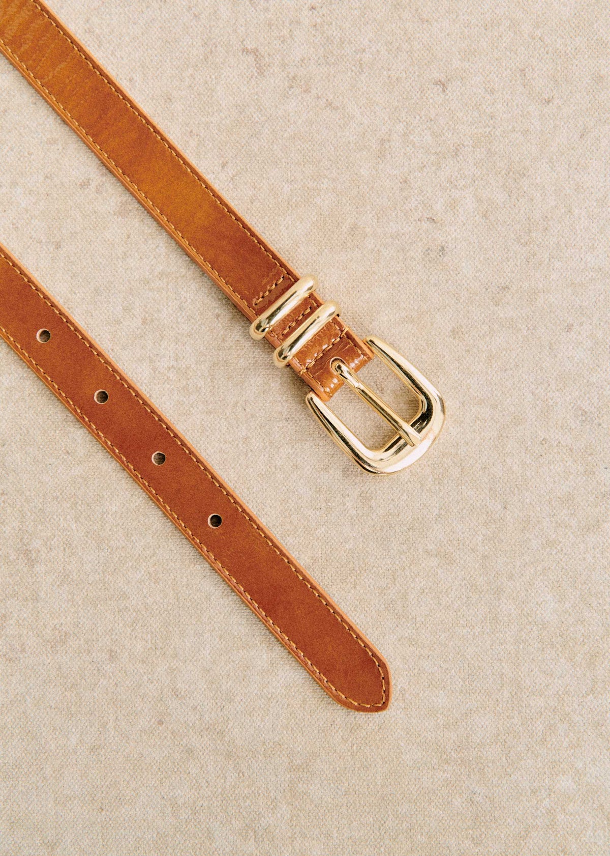 Ceinture Livie - Camel Vernis