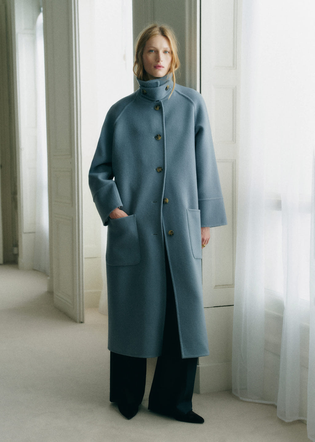 Manteau Kais - Bleu Gris