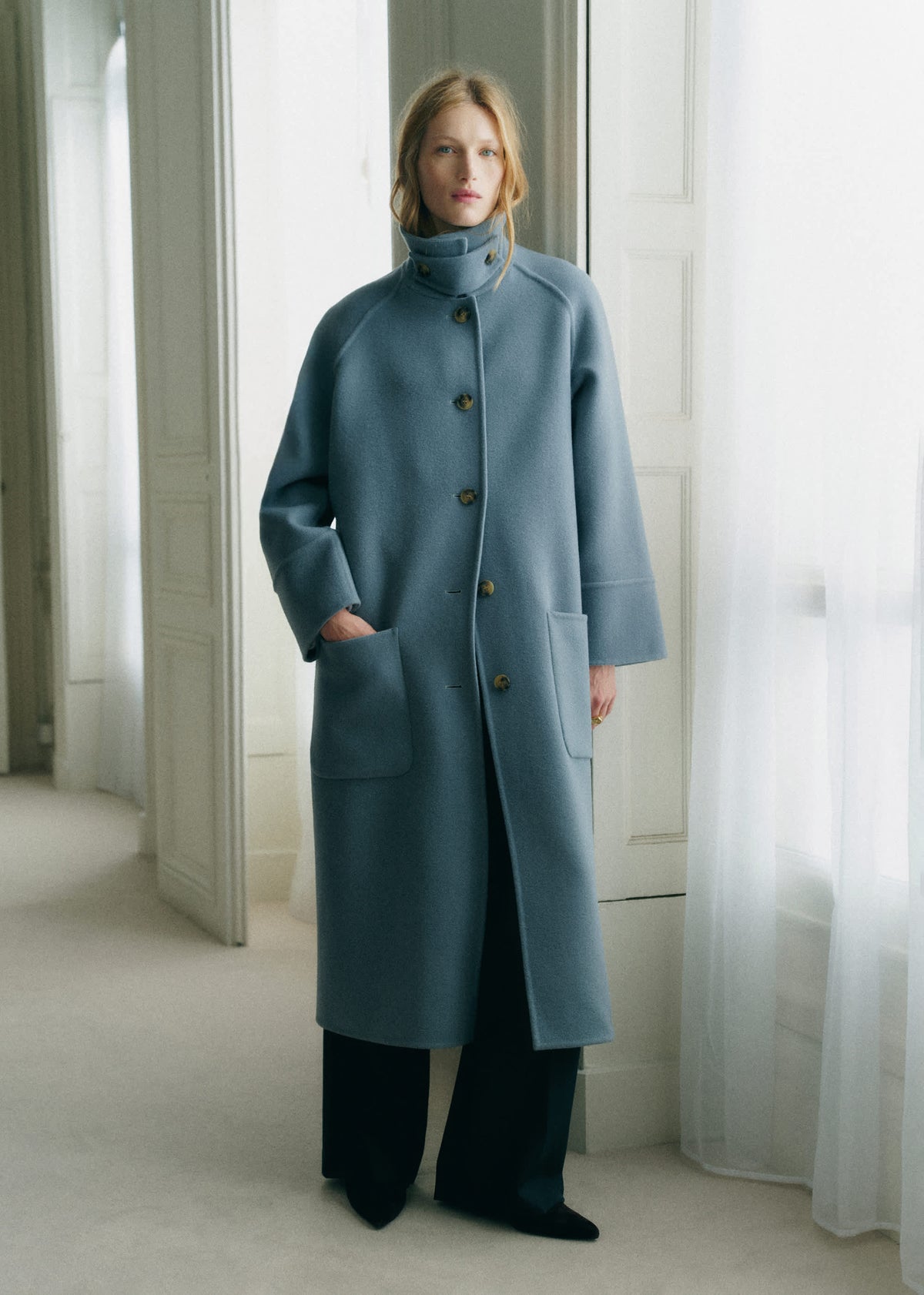Manteau Kais - Bleu Gris
