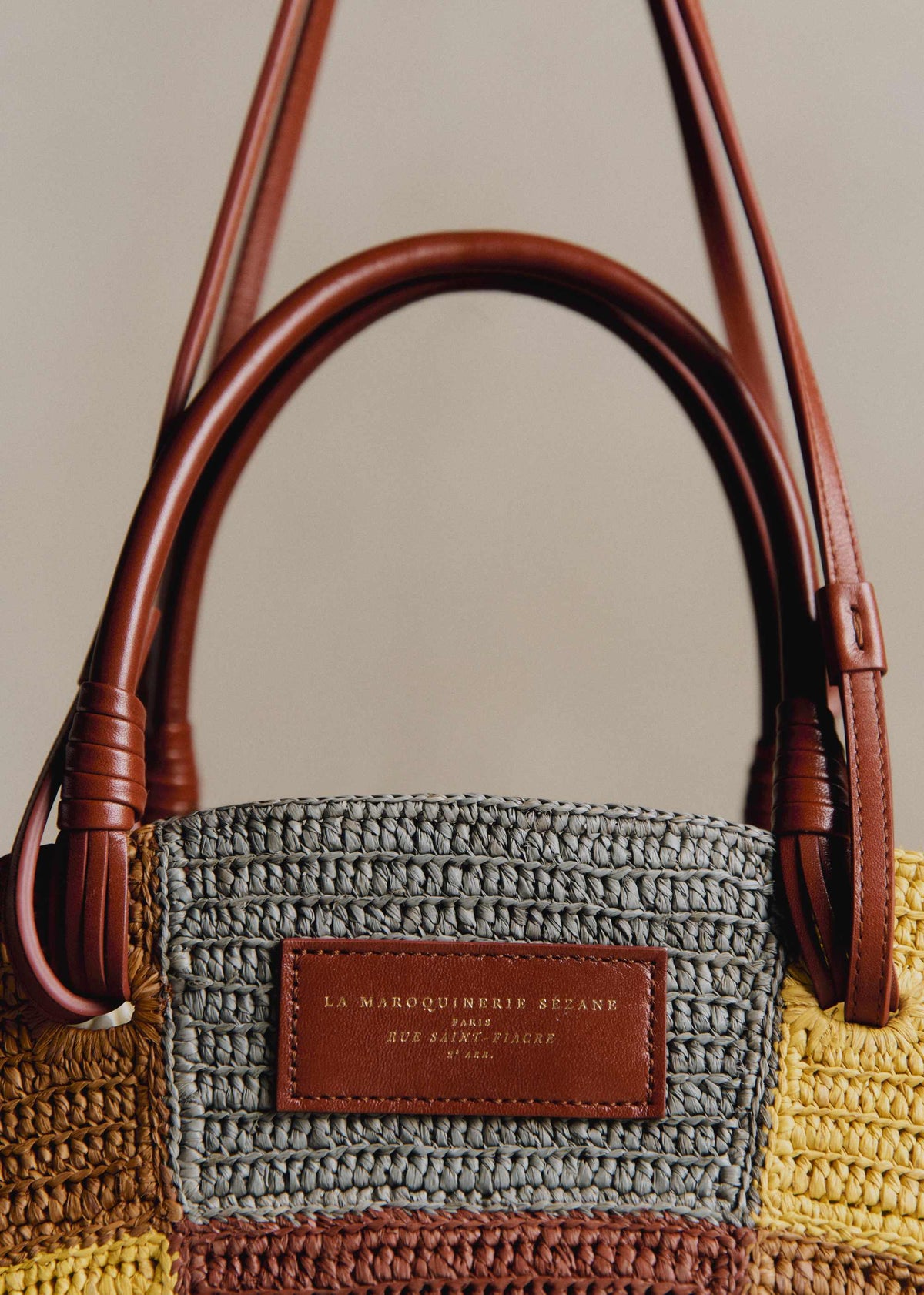 Panier Justine - Raphia Ocre Multi