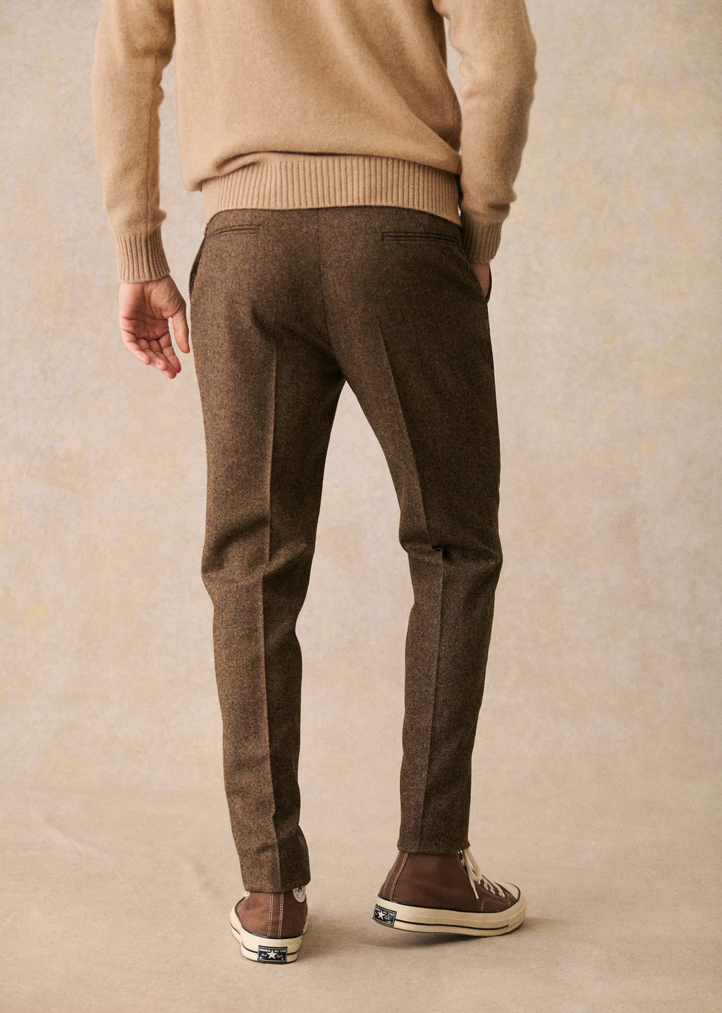 Pantalon Carl - Tweed Marron