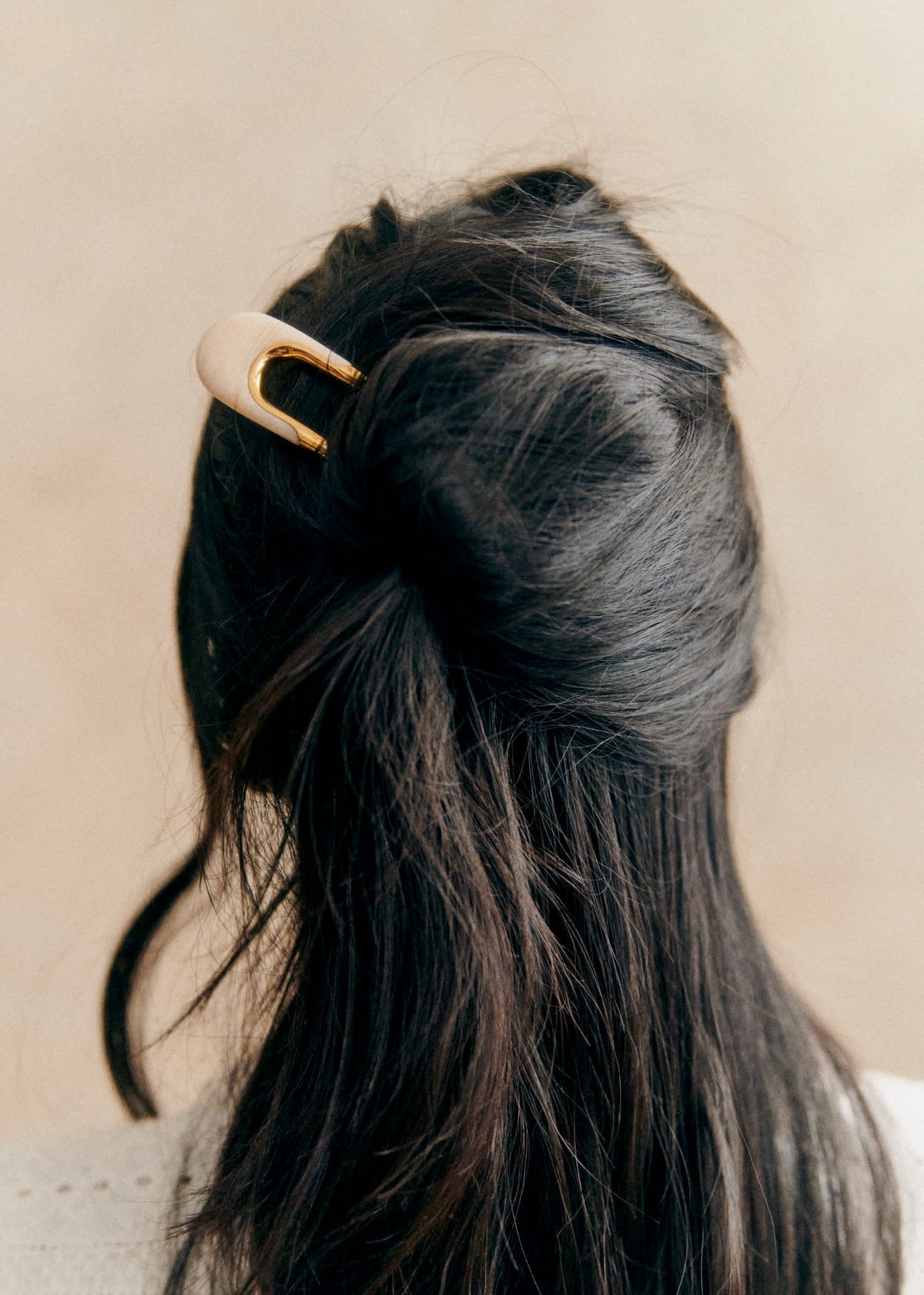 Épingle à cheveux Gladys - Ecru Doré