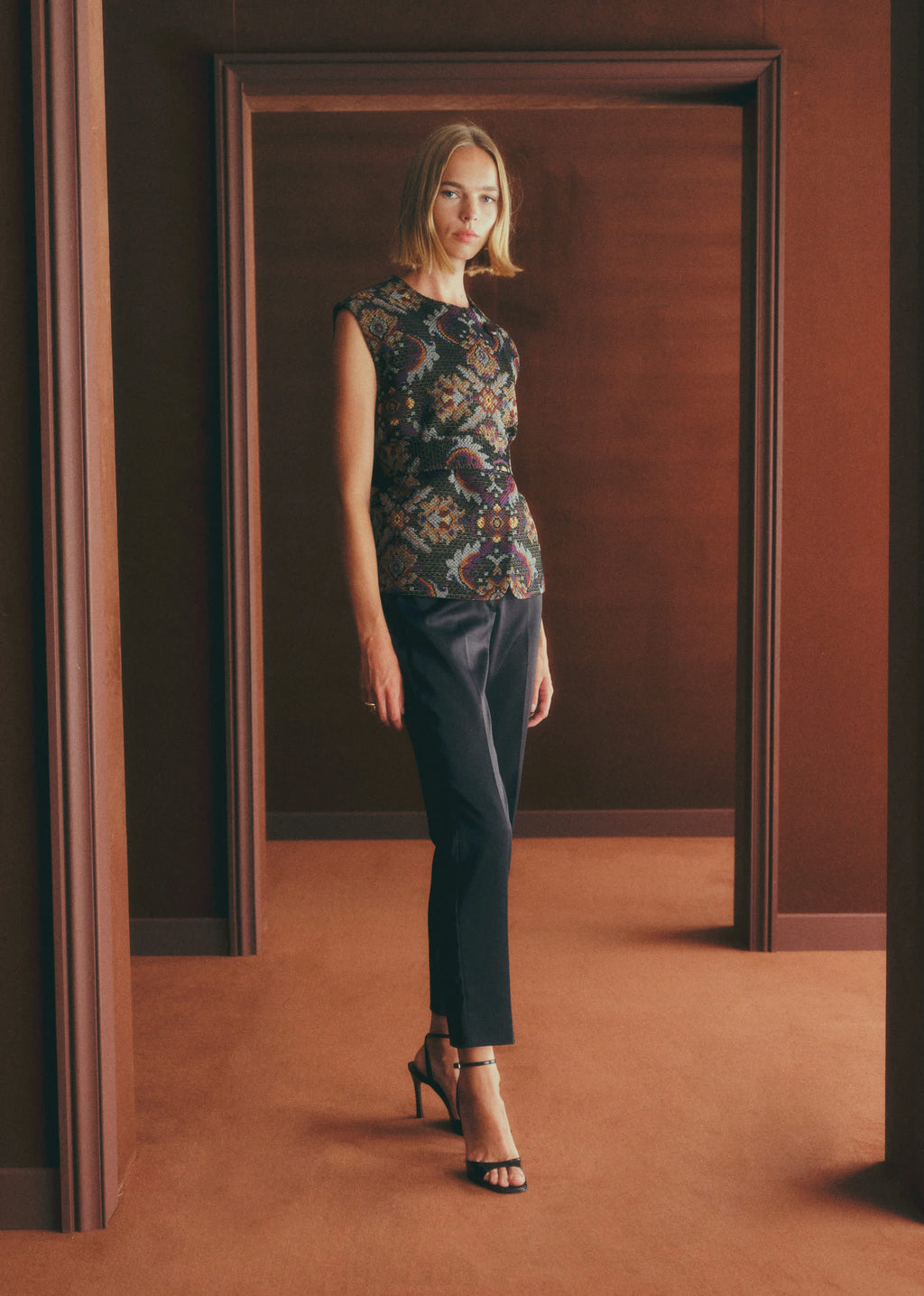 Veste Sebastine - Jacquard Royal Noir