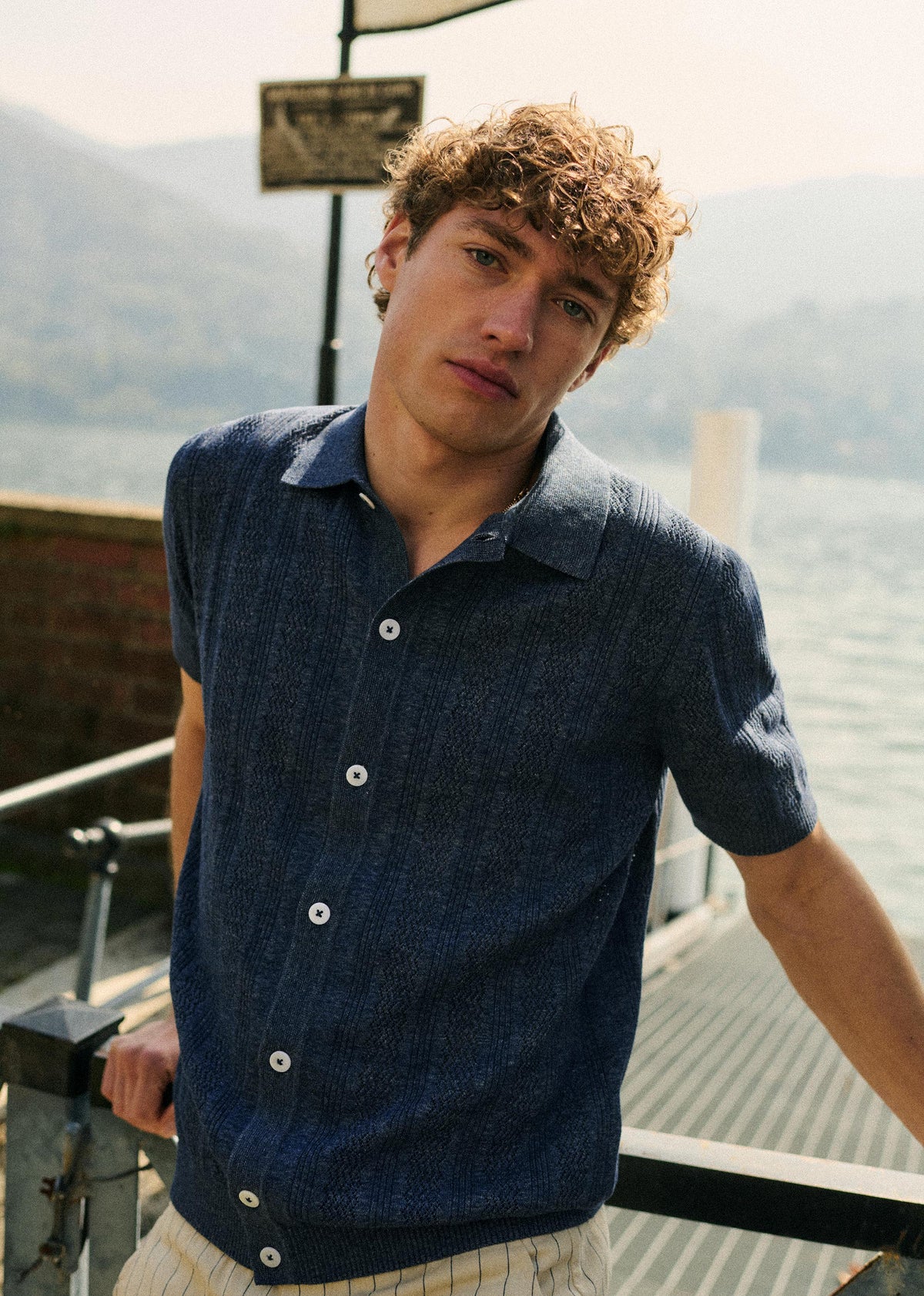 Chemise Maille Jill - Bleu Chiné